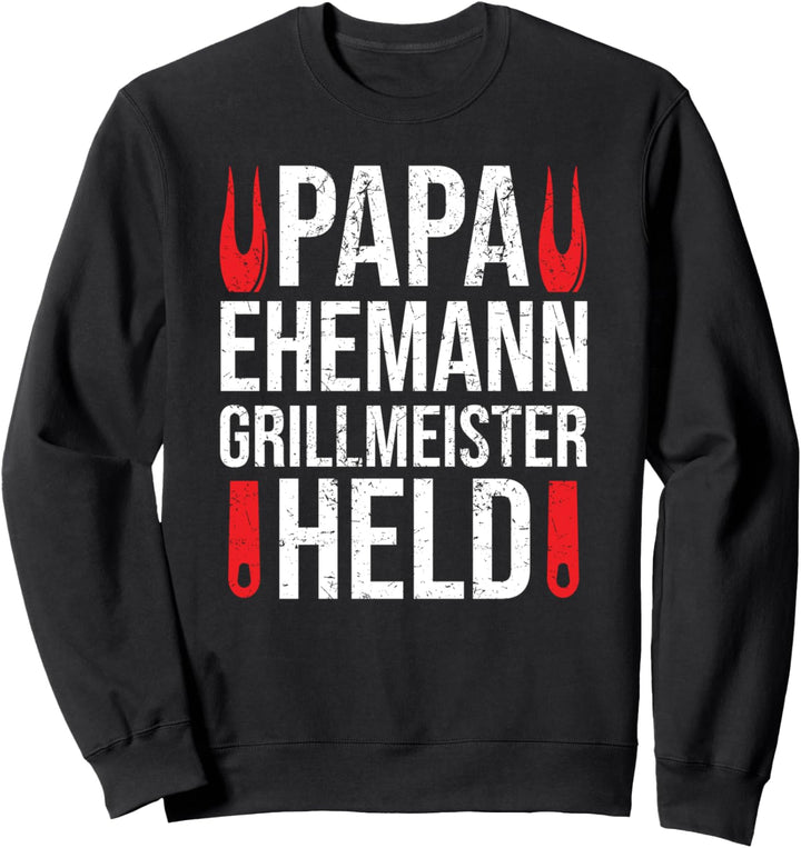 Ehemann Grillmeister Papa Shirt Lustig Grillen Vater Sweatshirt