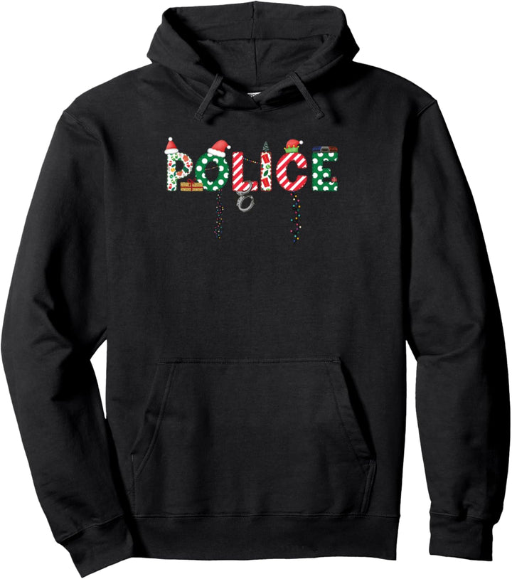 Police Navidad Weihnachten Polizist Polizei Ugly Christmas Pullover Hoodie