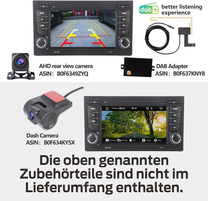 Linux Autoradio Blitzstart für Audi A4 S4 RS4 B6 B7 2002-2008 Wireless CarPlay/Android Auto/Bluetoot