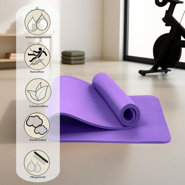 Yogamatte, Fitnessmatte Rutschfest Und Trainingsmatte, Yoga Matte Dicker, Sportmatte Dicke, Gym Matt
