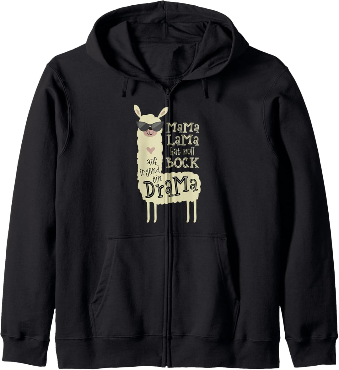 Mama Lama Drama Lama Alpaca Kapuzenjacke