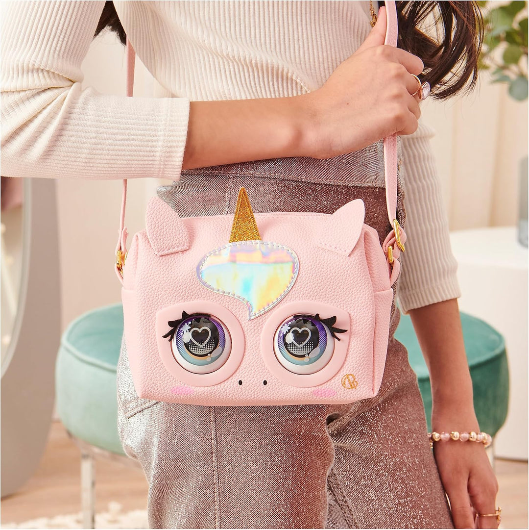Purse Pets Glamicorn Einhorn Tasche - wird mit interaktiven Funktionen, Augenblinzeln und Musik lebe