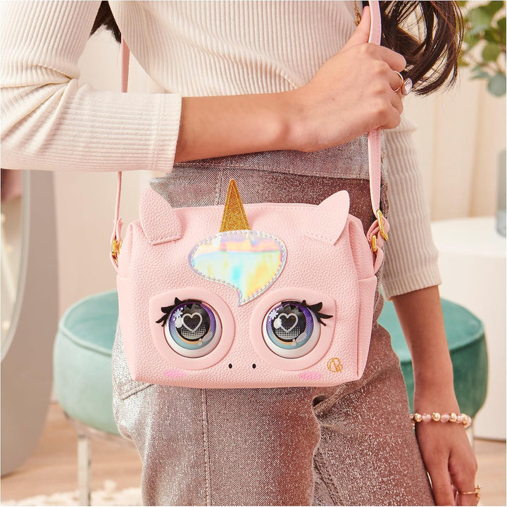 Purse Pets Glamicorn Einhorn Tasche - wird mit interaktiven Funktionen, Augenblinzeln und Musik lebe