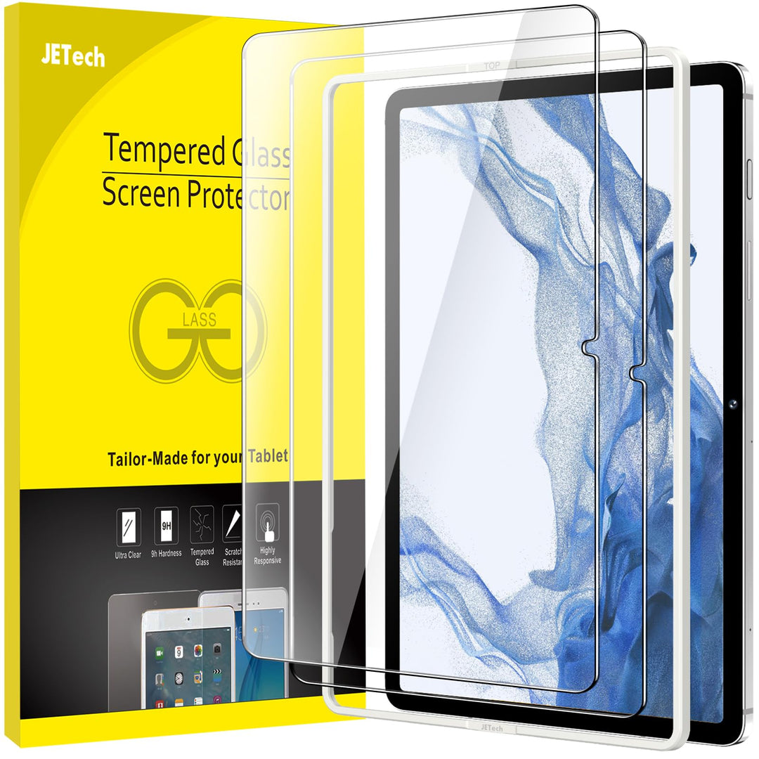 JETech Schutzfolie für Samsung Galaxy Tab S8 Plus 2022 / S7 FE 2021 / S7 Plus 2020 12,4 Zoll mit Ein