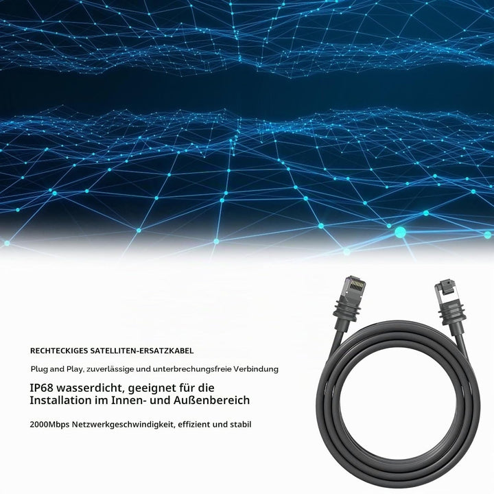 Fockety Gen 3 Kabel, 6 Fuss 2 M Langes Kabel für Rechteckiges Gen3 Satellitengerät, Kurzes Ersatzkab