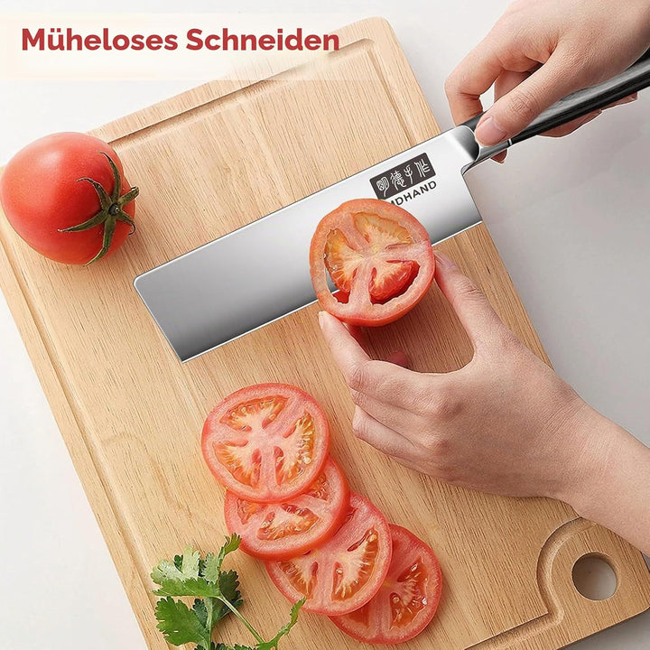MDHAND 7-teilig Küchenmesser Set, Messerset aus hochwertigem Edelstahl, Profi Kochmesser mit Scharfe