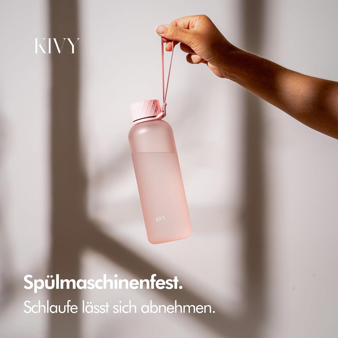 KIVY Trinkflasche 650ml [BPA FREI] Auslaufsicher &amp; Spülmaschinenfest - Wasserflasche für Kinder &amp; Er