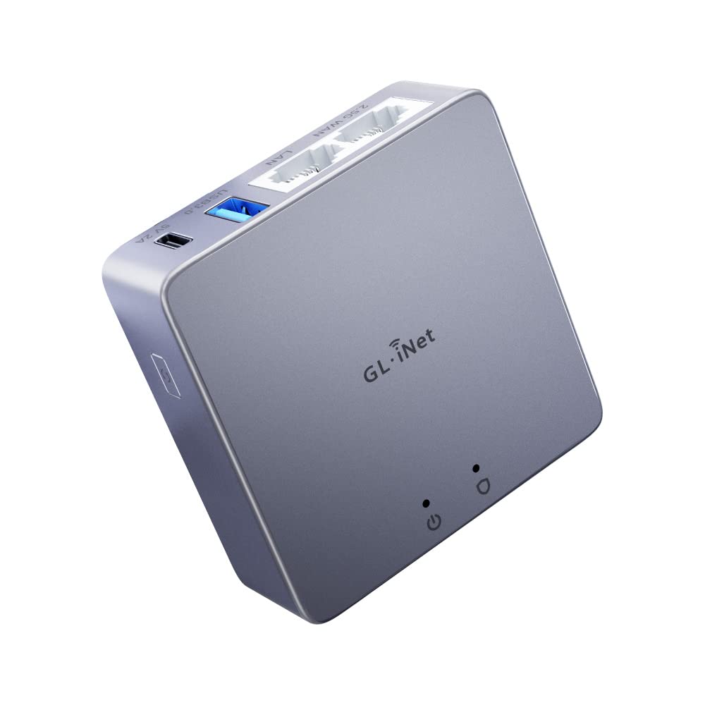GL.iNet MT2500A (Brume 2) Mini-VPN-Sicherheitsgateway für Heimbüro und Remote-Arbeit, Hosting von VP