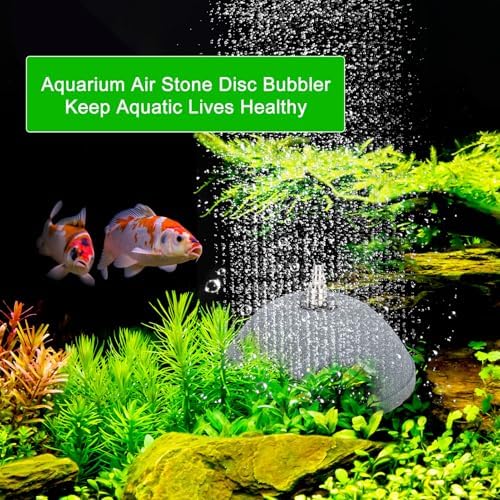 Aquarium Air Stone Durable gesinterte Aquarium Hydroponics Bubble Diffusor Round Pond Bubble Steinsc