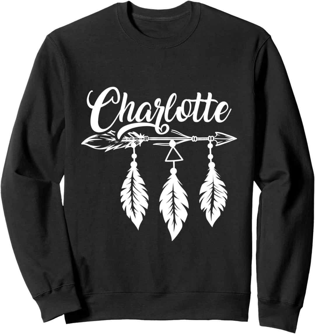 Feder Name Charlotte Traumfänger Federn Wahrheit Spirituell Sweatshirt