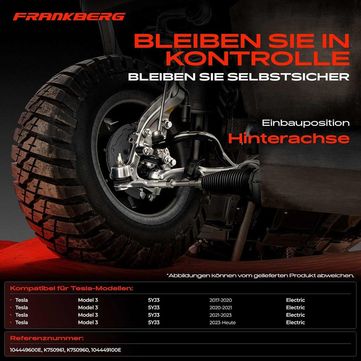 Frankberg 2x Koppelstange Hinterachse Links Rechts Kompatibel mit Model 3 5YJ3 2017-2022 Replace# 10