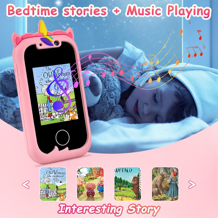 htbakoi Kinder Handy Kinderhandy Smartphone Spielzeug Spielhandy Kindertelefon Kinder Telefon Spielz