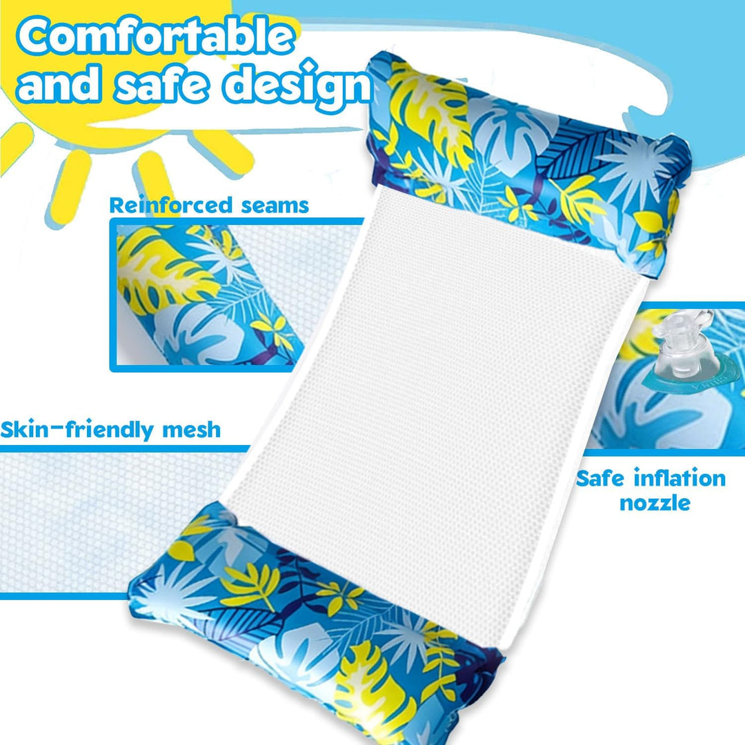 Luftmatratze Pool XL,Luftmatratze Wasser 4 in 1 Erwachsene und Kinder,Wasserhängematte Aufblasbare m