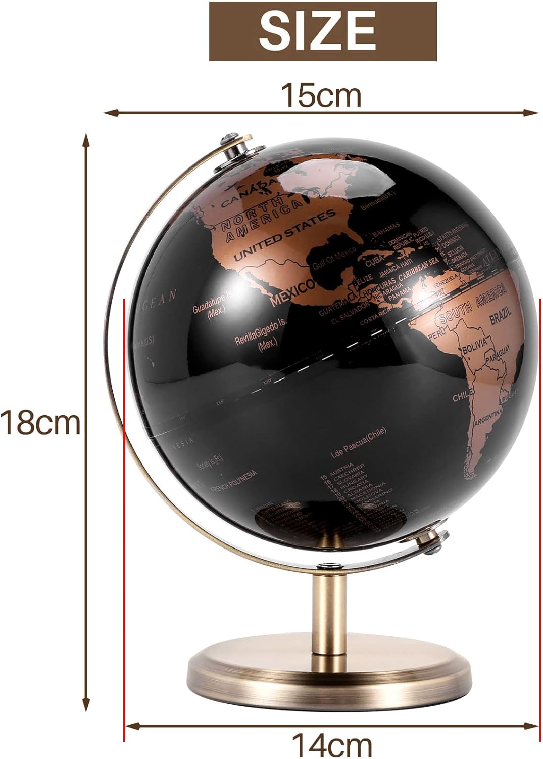 HADIIH Welt Globus Bild Karten Globus für Haus Tisch Schreibtisch Ornamente Geschenk BüRo Haus Dekor