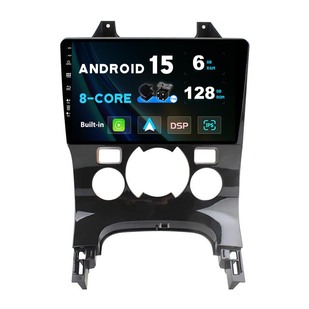 SXAUTO Android 12-6G+128G - IPS Autoradio Passt für Peugeot 3008 (2013-2018) - Wireless Carplay/Andr
