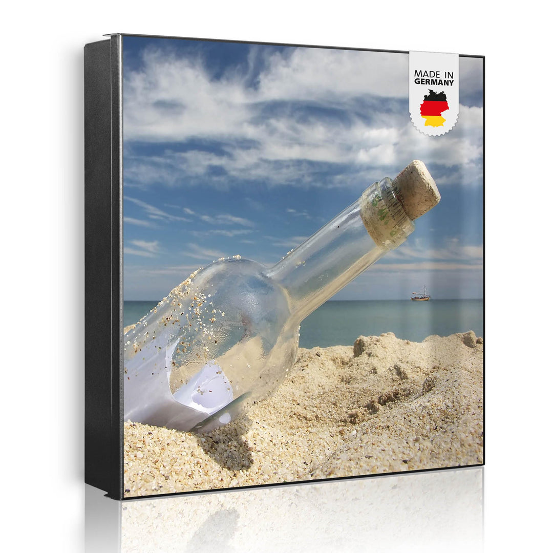 banjado Grosser Schlüsselkasten Glas - Schlüsselbox 30x30cm mit 50 Haken - Schlüsselkasten modern fü