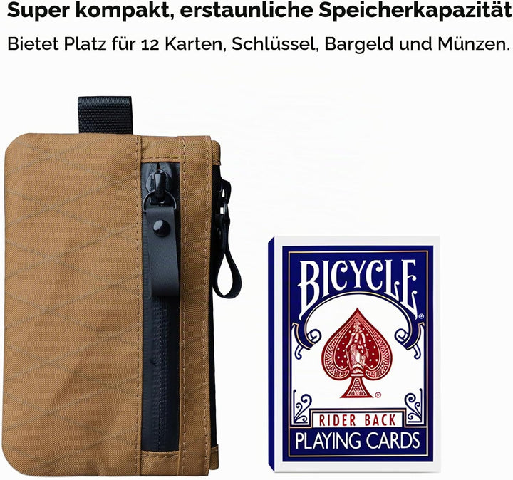 ALPAKA Zip Pouch X-Pac | Geldbörse Herren mit RFID-Schutz | Geld- & Kartenetui Braun, Braun