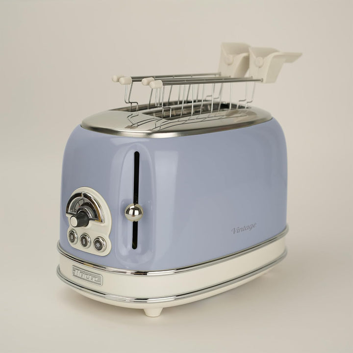 Ariete Vintage 155, 2-Scheiben-Toaster, Retro Toaster mit 6 Toaststufen, Automatischer Auswurf, Auft