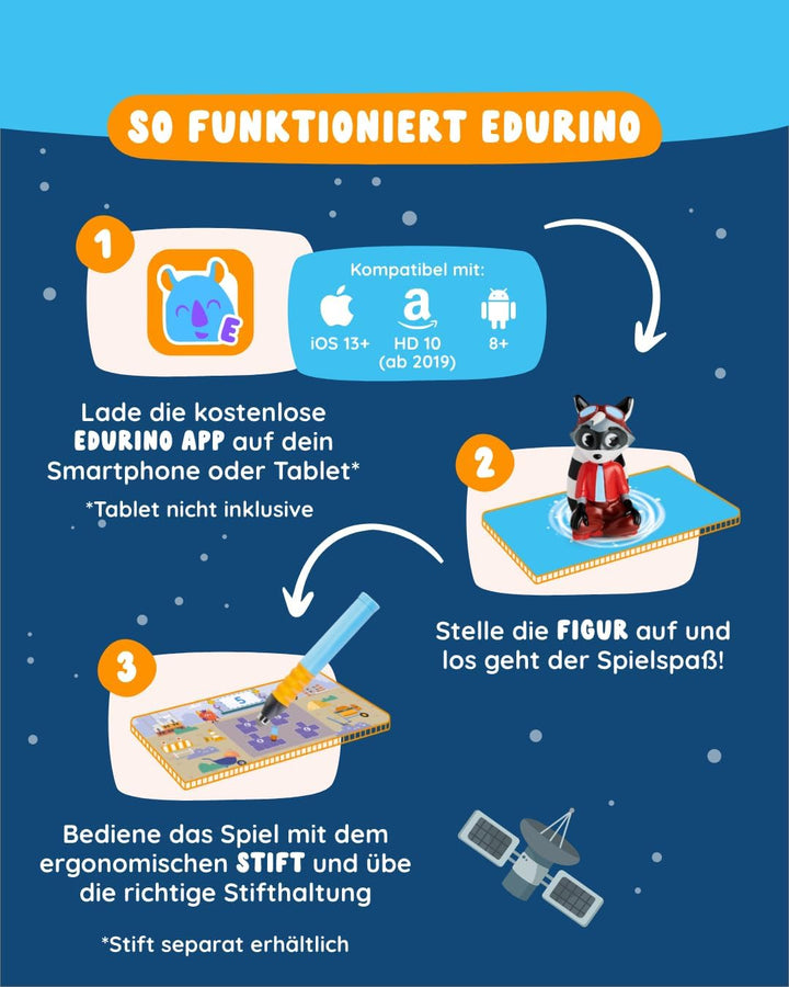Edurino Figur Robin Zahlen & Mengen ab 4 Jahren - Stufe 1 inkl. App | Innovatives und digitales Lern