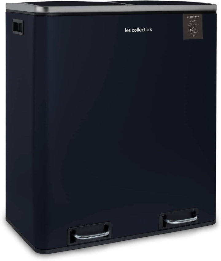 Les Collectors N°908 Mülleimer, Mülleimer, 2 Körbe, 30 l, Schwarz (30 l, Dunkelblau) dunkelblau matt