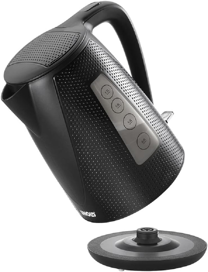 UNOLD 18555 Wasserkocher Golf - Kettle, Schwarz, 1,7 Liter, 2.150 W, 360° drehbarer Sockel, Trockeng