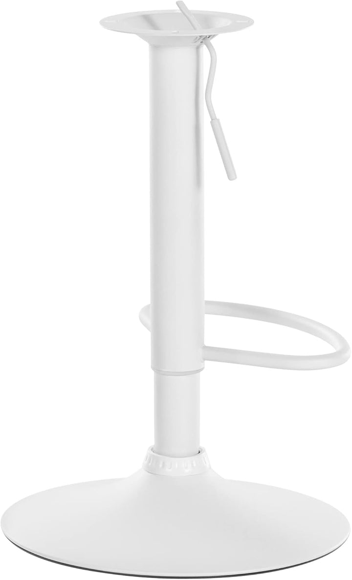 CLP Barhocker-Gestell I Höhenverstellbare Barstuhl-Säule I 8 X 8 cm Lochabstand, Farbe:weiss, Weiss
