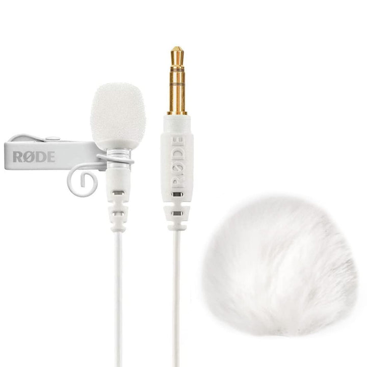 Rode Lavalier GO Weiss Lavalier-Mikrofon + keepdrum WS05 Fell-Windschutz Weiss