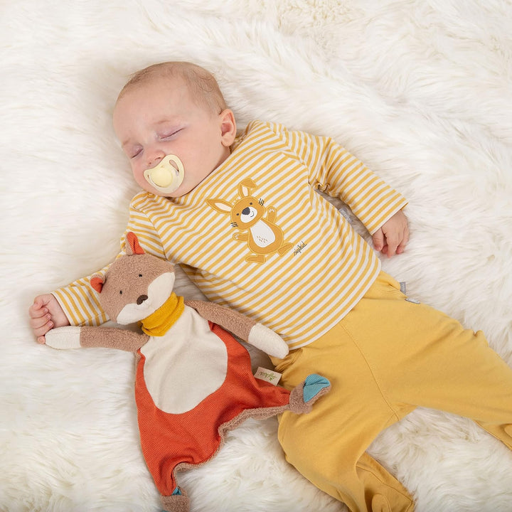 sigikid 39565 Schnuffeltuch, Braun/Weiss/Orange Mehrfarbig/Fuchs, Mehrfarbig/Fuchs