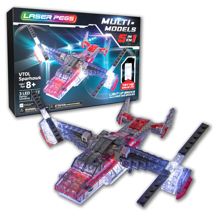 Laser Pegs Multi Models - 5-in-1 VTOL Sparhawk 5 in 1 Sparhawk, 5 in 1 Sparhawk