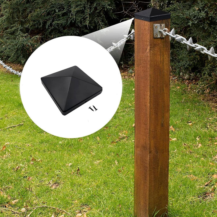 16 Stück Pfostenkappe 100mm*100mm Pfostenkappen Zaunkappen Kappen für Holzpfosten Deck Pfosten Pfost