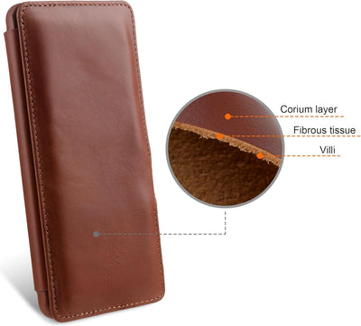 STILGUT Book Case kompatibel mit Google Pixel 7 Hülle aus Leder mit Clip-Verschluss, Lederhülle, Kla