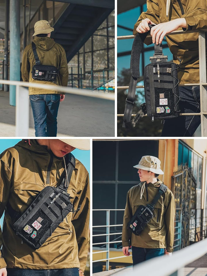 TACTICAL_GEEK Cache L3 Crossbody Shoulder Bag, Multipurpose Daypack, Chest Backpack Casual Sling Bag