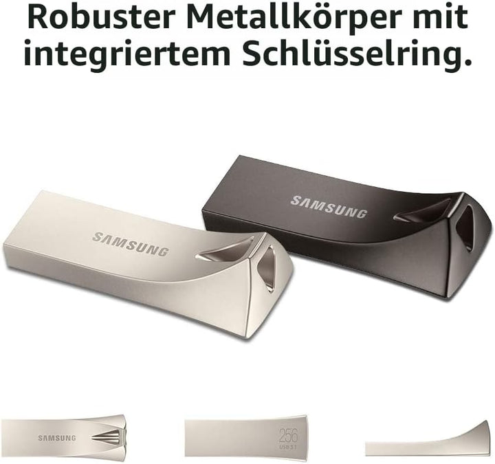Samsung BAR Plus MUF-64BE3/AM USB-Stick 3.1, 64 GB, 200 MBit/s, Champagner-Silber silber 64 GB, silb