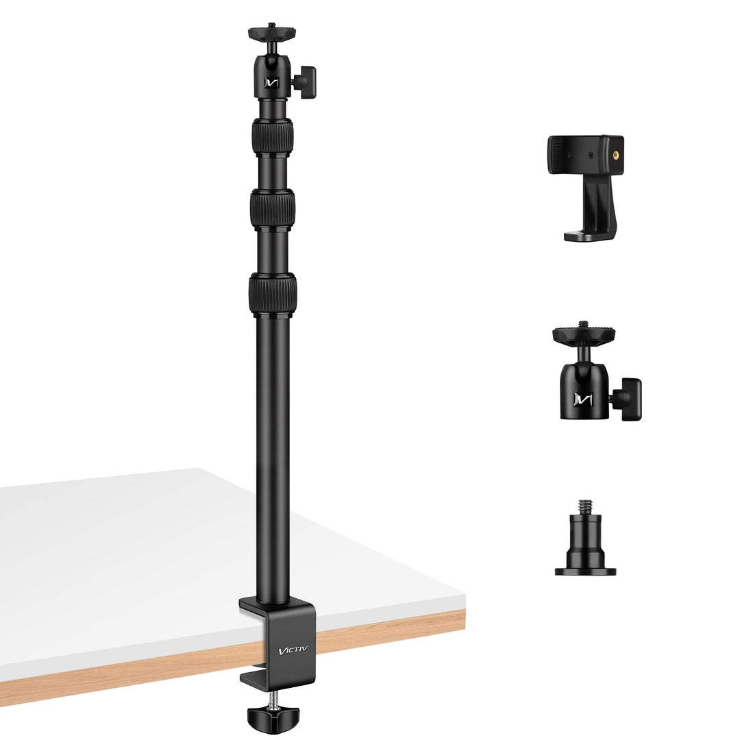 Victiv Kamera Tischstativ für DSLR Canon, 37cm-105cm Handy Tisch Stativ mit Handyhalterung for Smart