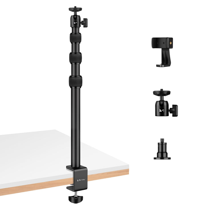 Victiv Kamera Tischstativ für DSLR Canon, 37cm-105cm Handy Tisch Stativ mit Handyhalterung for Smart