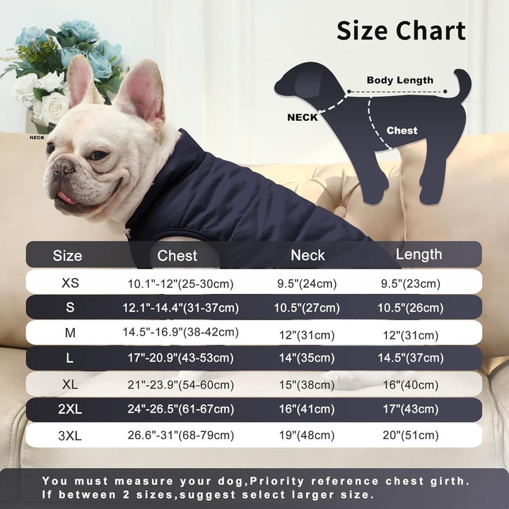 Mit Fleece gefütterte Hundejacke mit 2 Schichten von JoyDaog, sehr warm für den Winter und kaltes We