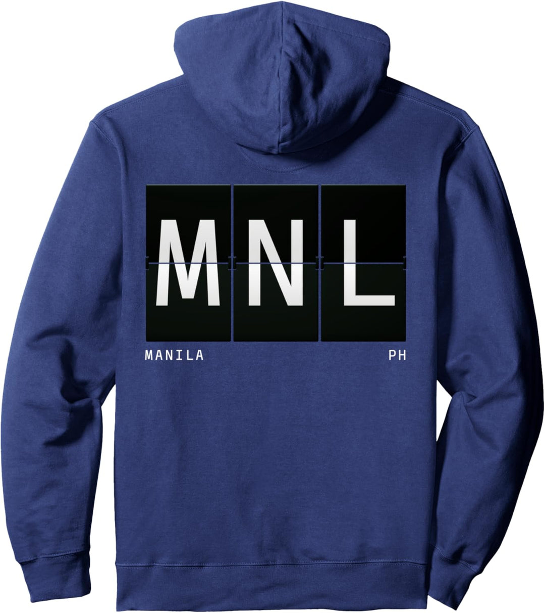 MNL Manila PH Philippinen Retro Weltreise Flughafencode Pullover Hoodie