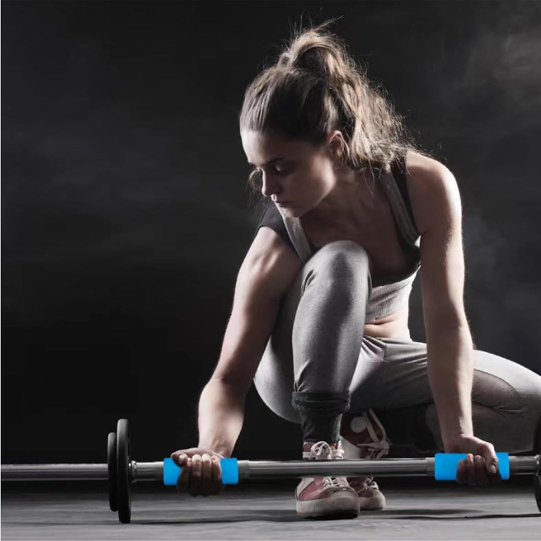 Hantelgriffe Silikon Grips für Langhantel und Hanteltraining - Barbell Griff Polster für Muskelaufba