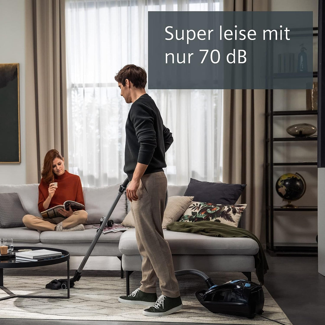 Siemens Staubsauger mit Beutel Q5.0 extreme silencePower VSQ5X1230, Bodenstaubsauger, ideal für Alle