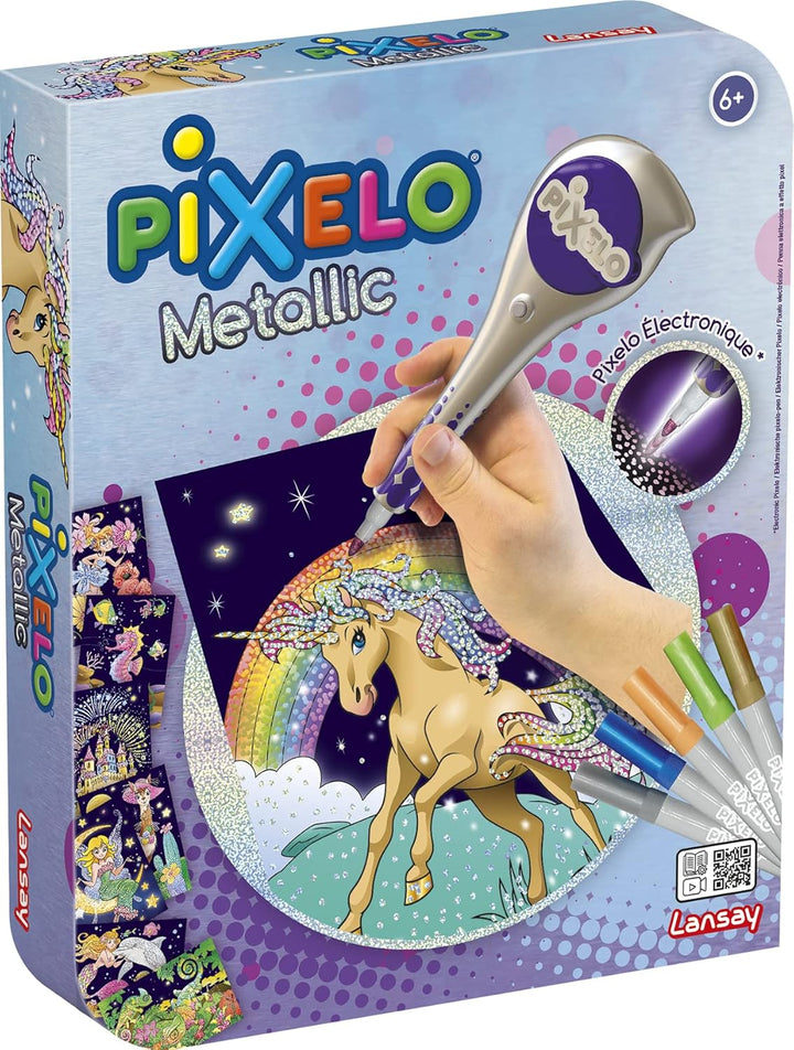 Pixelo - Metallic Set - Zeichnungen und Färbung - Ab 6 Jahren - Lansay Pixelo Metallic, Pixelo Metal