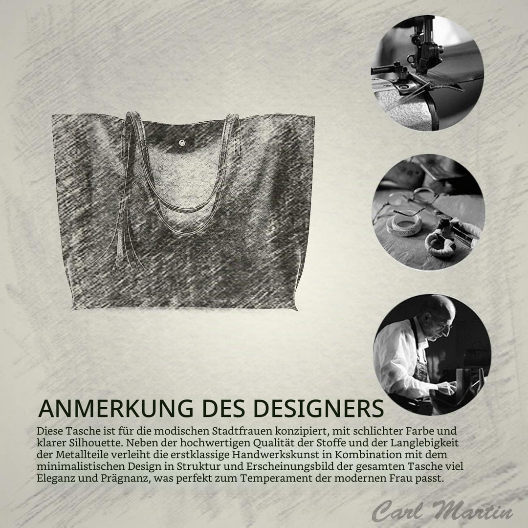 NICOLE&amp;DORIS Damen Tote Tasche Handtasche Schultertasche aus PU-Leder Umhängetaschen Mode grosse Han