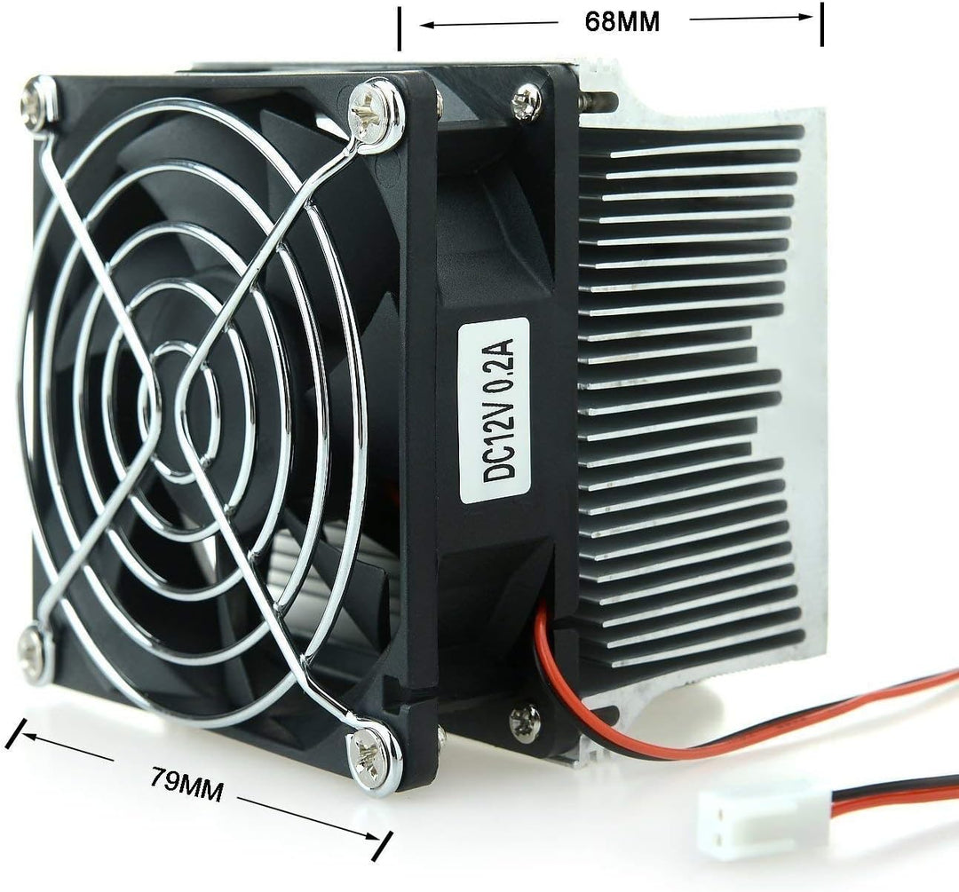 Tesfish Aluminium Kühlkörper Kühlventilator + 44mm Objektiv 60 Grad für 50W 100W LED Licht und Chip