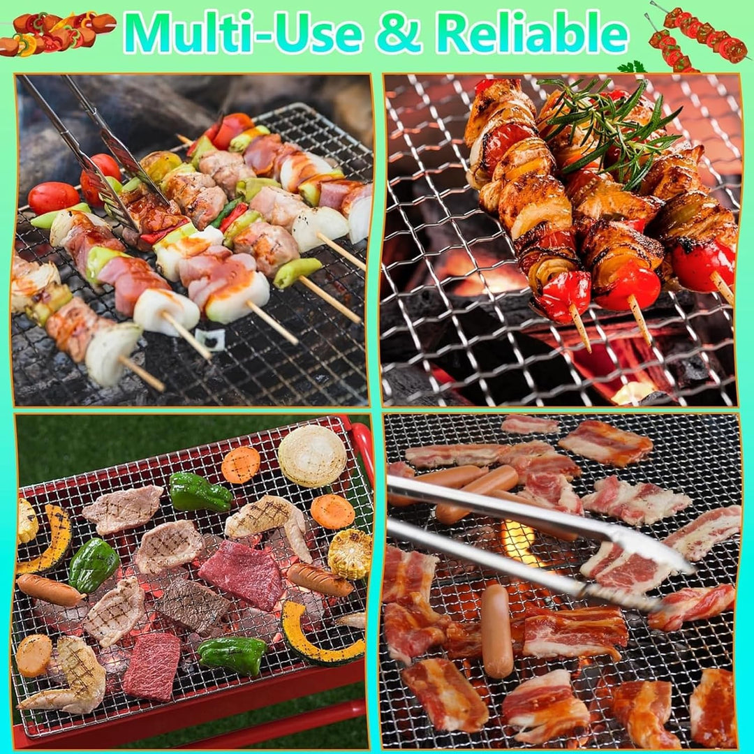 10 Stück Grillmatte Grillrost 30 x 40 cm Edelstahl