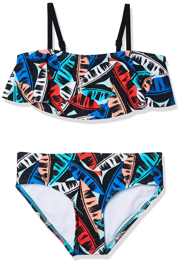 Kanu Surf Girls' Karlie Flounce Bikini Beach Sport 2-Piece Swimsuit