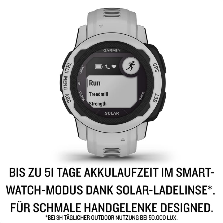 Garmin Instinct 2S Solar – schlanke GPS-Smartwatch mit bis zu 51 Tagen Akkulaufzeit, über 40 Sport-A