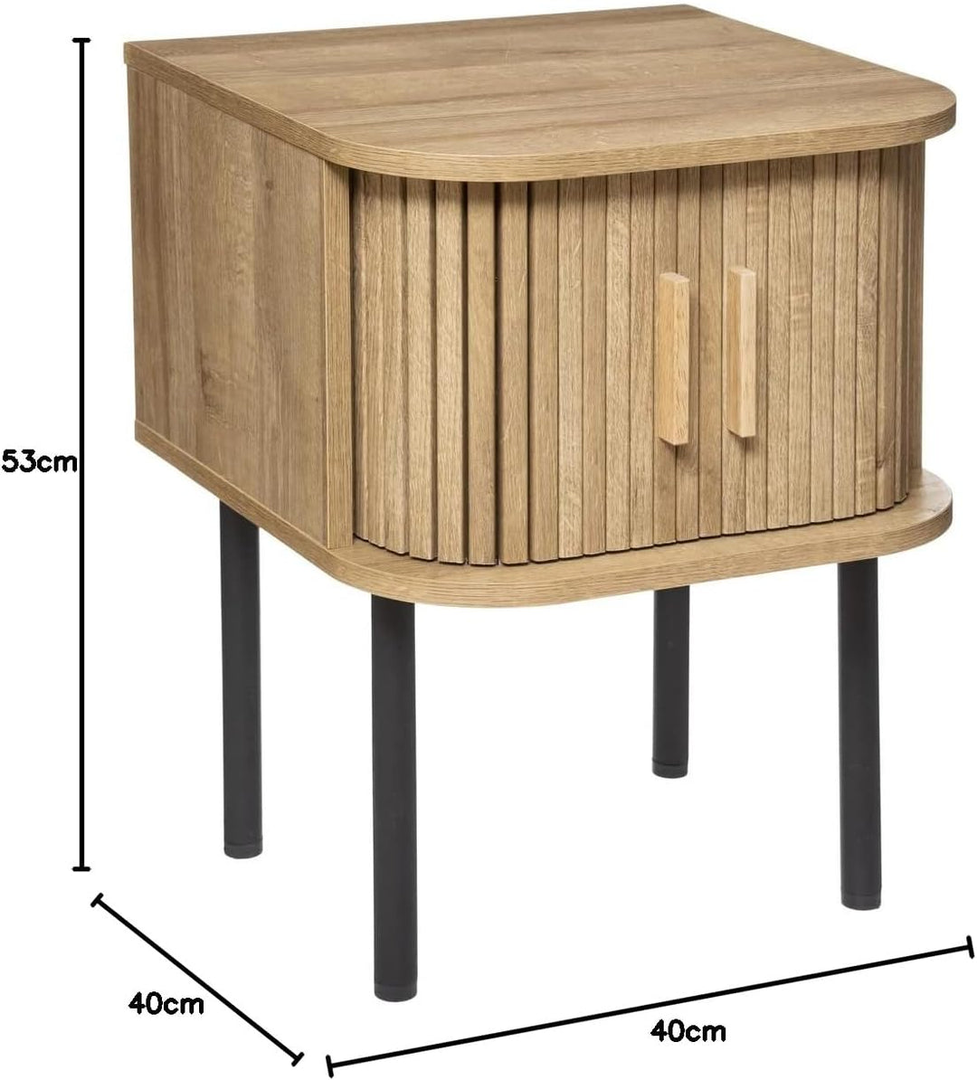 Zweitüriges Nachttischchen Colva - Natur - Beige - Atmosphera créateur d'intérieur cm Beige, cm Beig