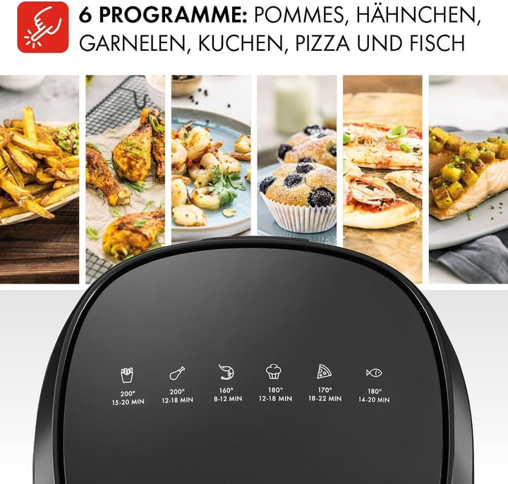 ZWILLING Air Fryer / Heissluftfritteuse, 4 L, 6 Programme, 1.400 Watt, Frittieren, Garen und Backen