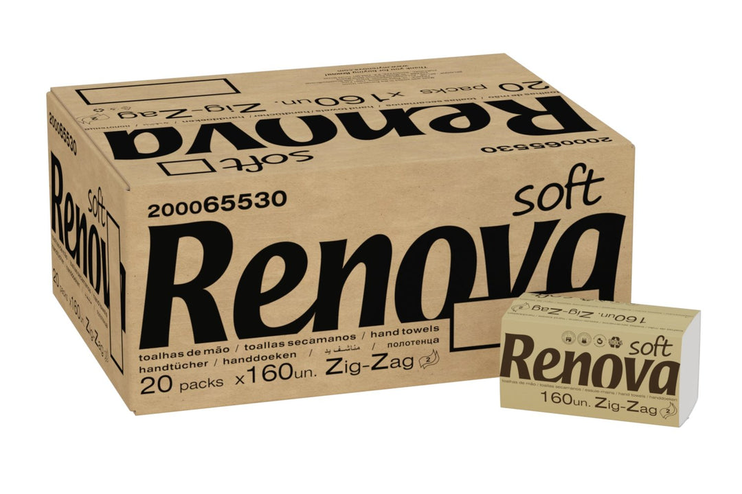Renova Handtücher Zig-Zag – 20 Packungen mit 160 Stück