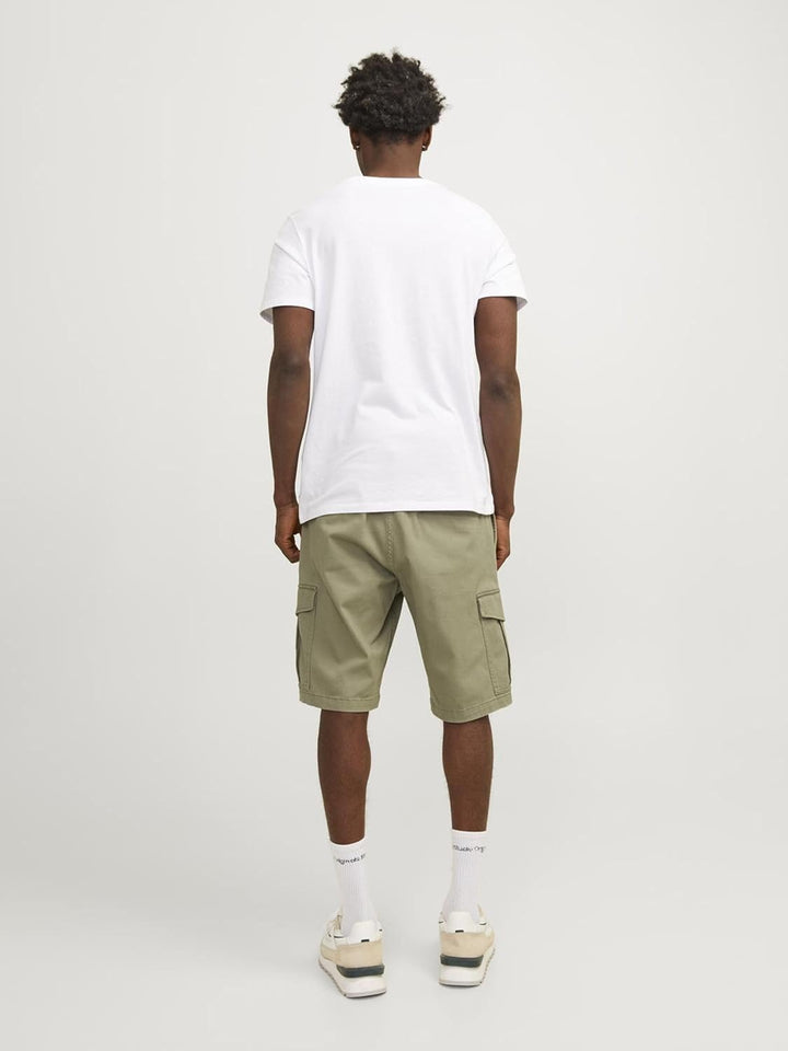 JACK & JONES Male Cargo Shorts Plus Normal geschnitten Cargo Shorts S Oil Green, S Oil Green