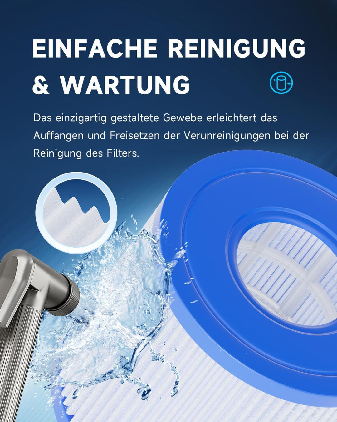 AQUALTRA Pool Filterkartuschen Typ D für P57100102, P57000104, 95 x 108 MM Aufstellpoolfilter für Po